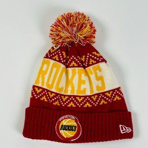 New Era Hardwood Classic NBA Houston Rockets Beanie Hat Skull Cap